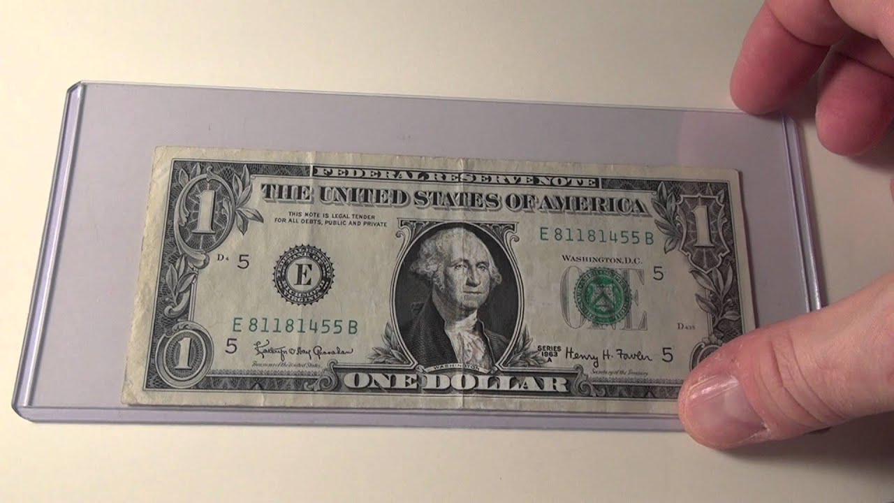 1963A $1 Federal Reserve Note