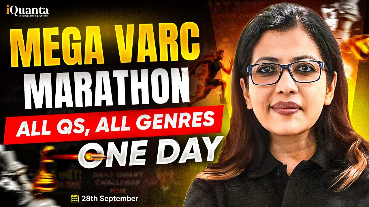 CAT 2025 : Complete VARC Preparation in One-Shot | All RC Genres & Question Types for 99+%ile