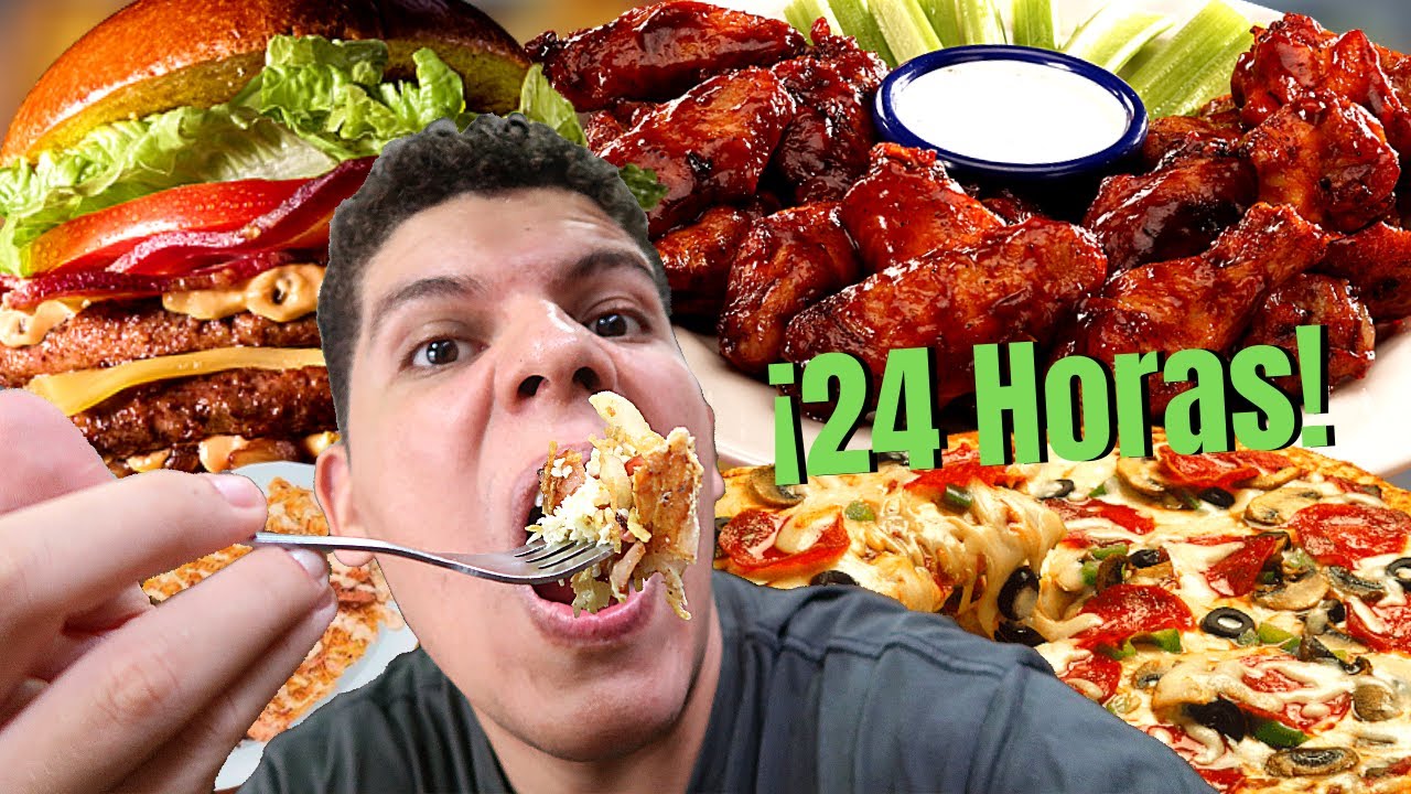 24 HORAS comiendo solo COMIDA R&Aacute;PIDA