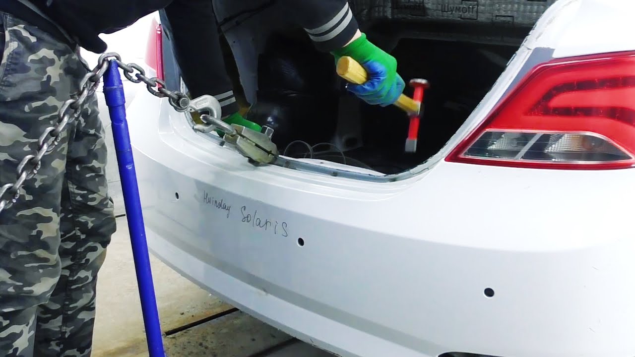 ⛓ Вытяжка задка БЕЗ замены Hyundai Solaris. 🔨 Рихтовка крыла.