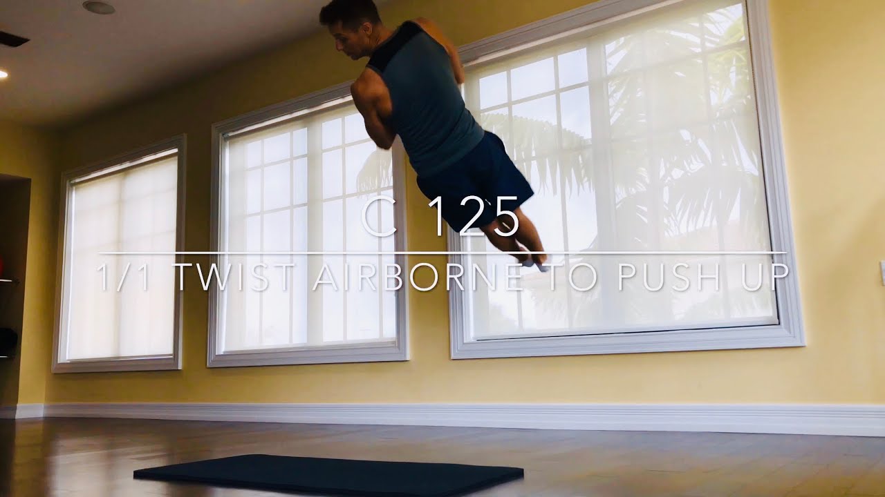 1/1 Twist Airborne to push up | aerobic gymnastics 2019 | 360 push up | C125