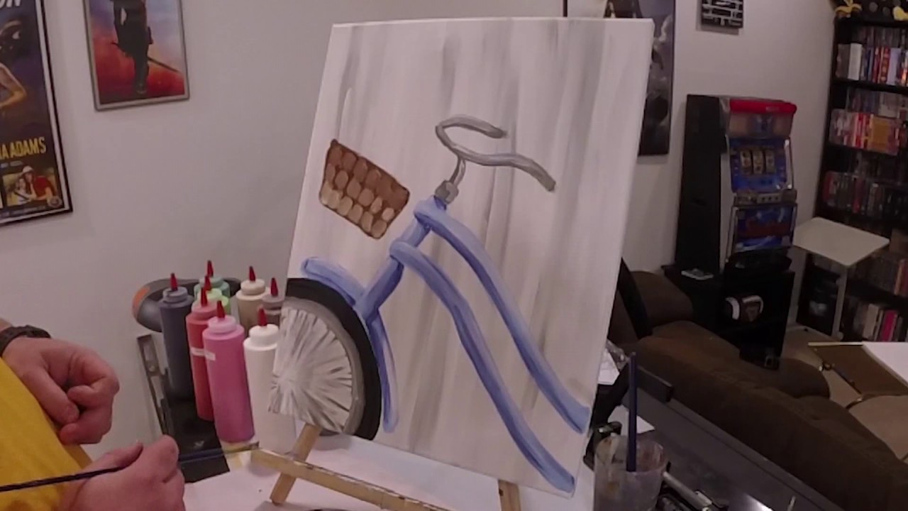 "Bike Bouquet"  by iPaint Parties time lapse painting