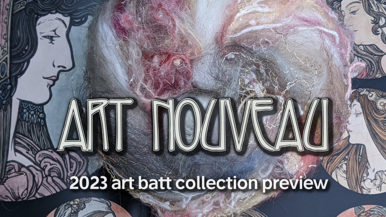 Carding Art Nouveau Art Batts from Rare Wools, Silk, Mohair, and Recycled Textiles