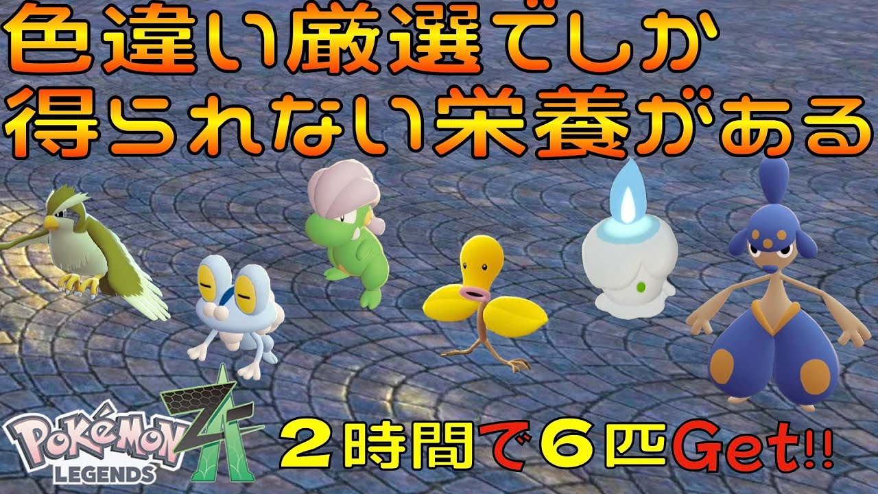 色違い厳選でしか得られない栄養がある ２時間で６匹ゲット！？【ポケモンレジェンズZA】