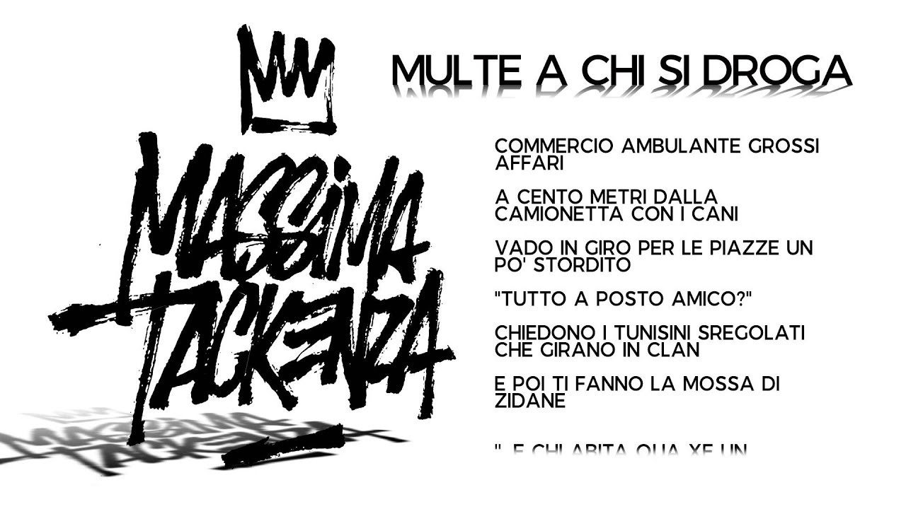 1 - MULTE A CHI SI DROGA (Testo | Lyric video)