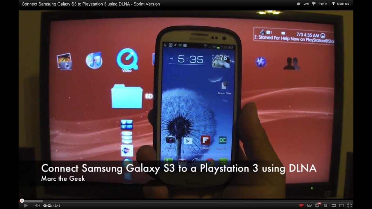Подключите телефоны Samsung Galaxy к PlayStation 3 с помощью DLNA (прочитать обновление)