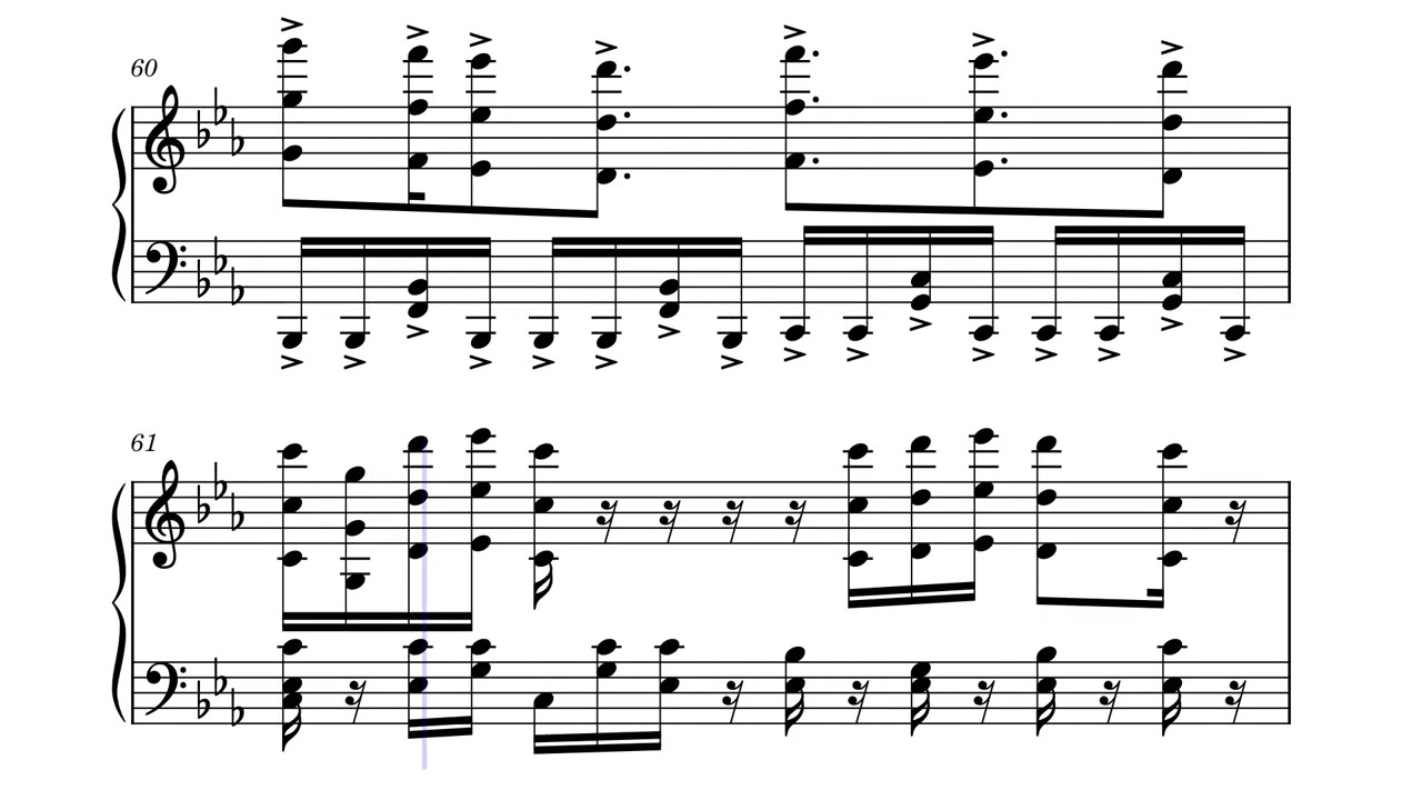 Mozart Sonata no.16 in C Major (K545) but the pianist has ADHD