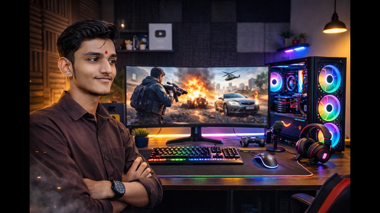 મારું ગેમિંગ સેટઅપ 🔥 | Full Setup Tour 2026 🎮