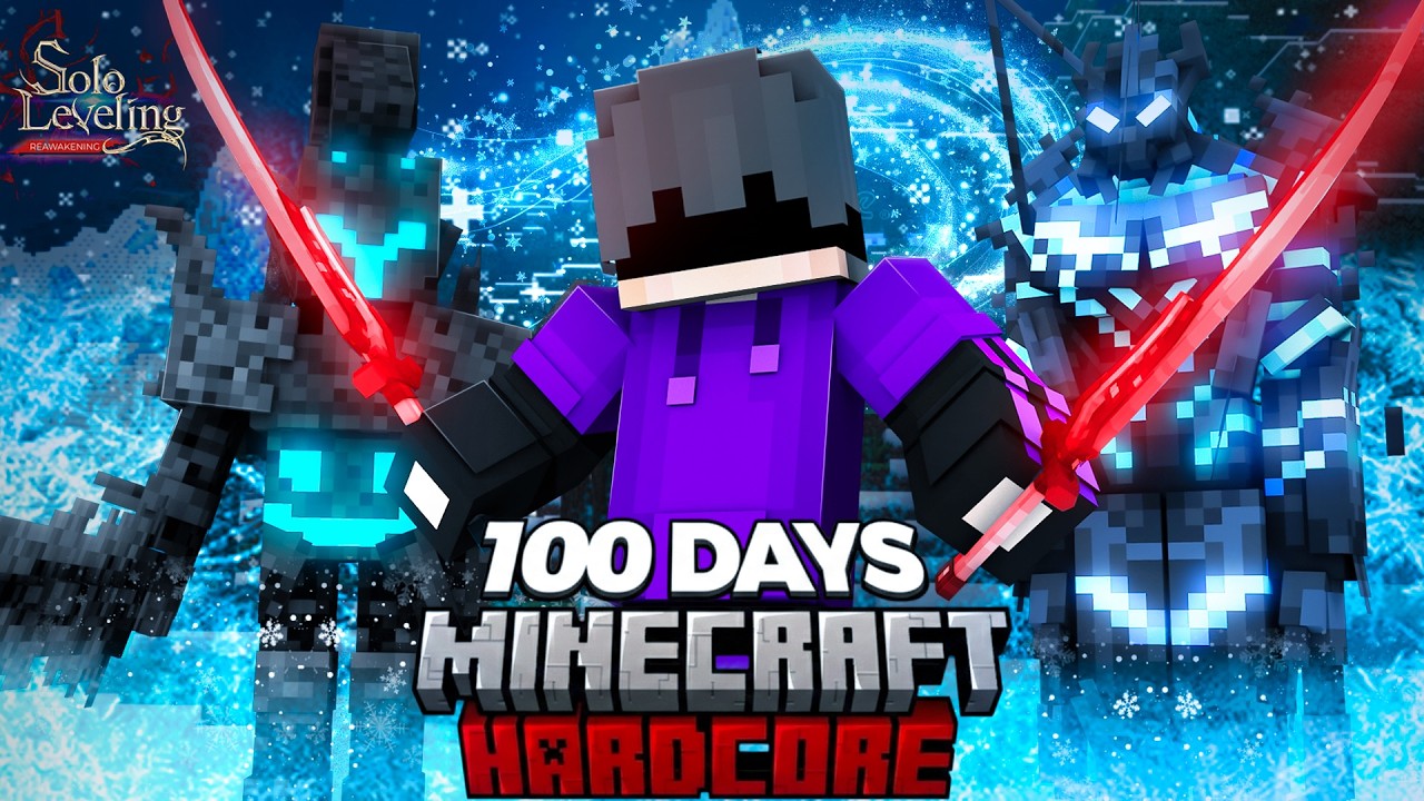 I Survived 100 Days in SOLO LEVELING in Minecraft Hardcore
