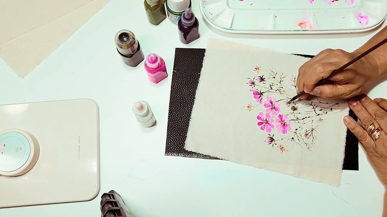 Fabric Art 코스모스 그리기 | 옥신각신 할미공작소
