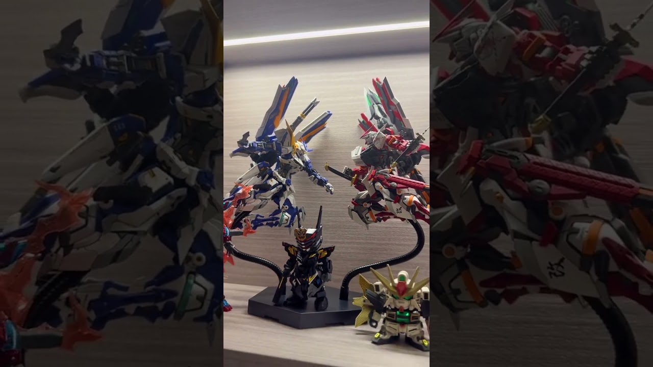 Gundam Astray Red & Blue Display#gundam #gunpla #gunplacustom #gunplabuilder #shortvideo #gundamseed