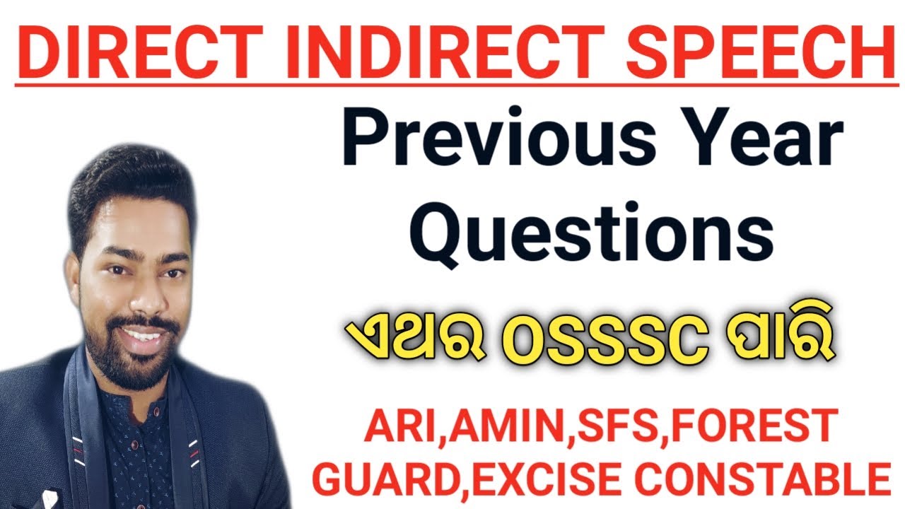 Previous Year Direct Indirect Speech MCQ || Most Important Questions For OSSSC