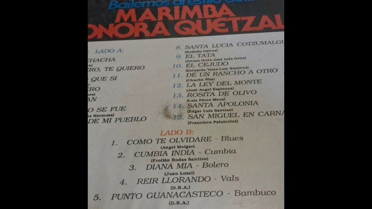 Marimba Sonora Quetzal - Nunca te olvidaré