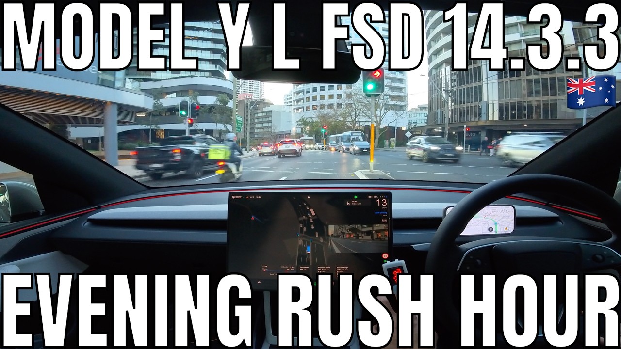 Tesla Model Y L FSD Supervised 14.3.3 | Hurry Mode Evening Rush Hour