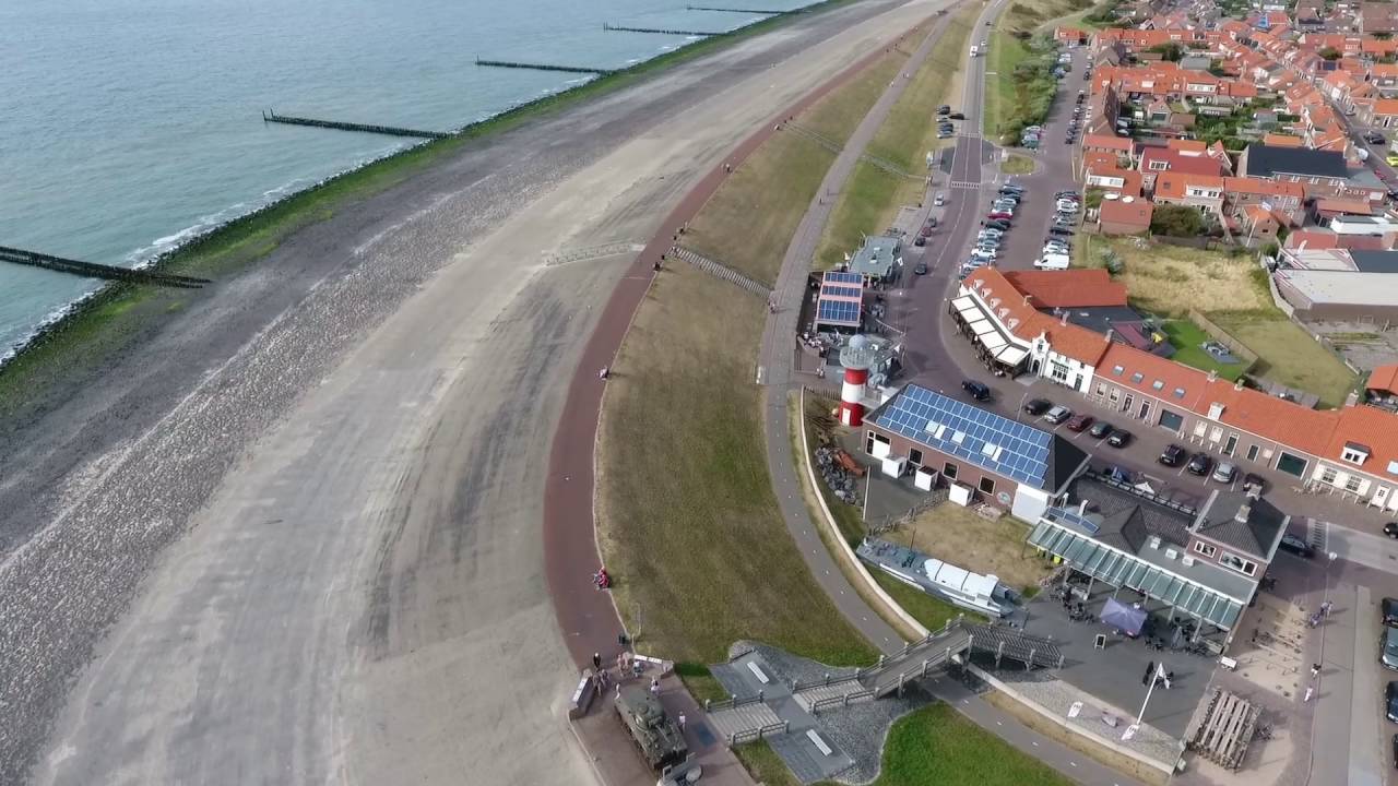Oostkapelle - Westkapelle aus der Luft