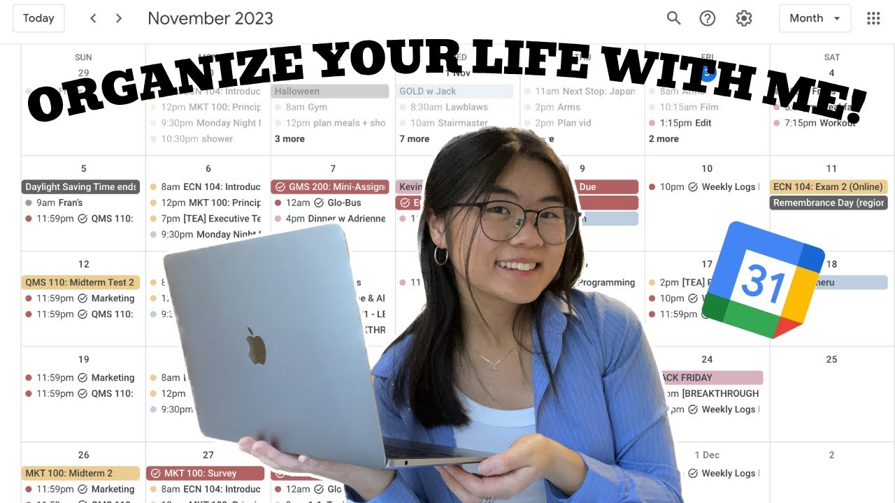 how i organize my entire life with google calendar 🗂️ productivity as a uni student