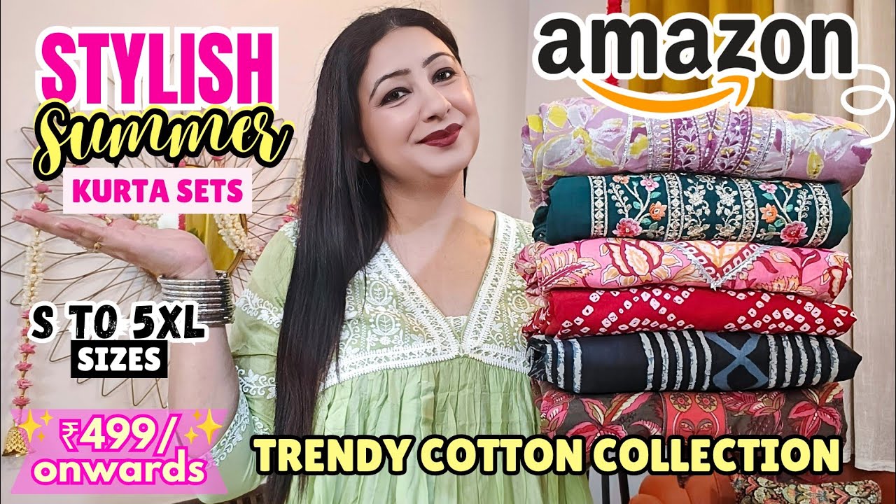 Huge 7 Amazon Kurti/Kurta Set Haul |New Anarkali Suit ,Partywear Kurti haul ,Cotton Set| Amazon Haul