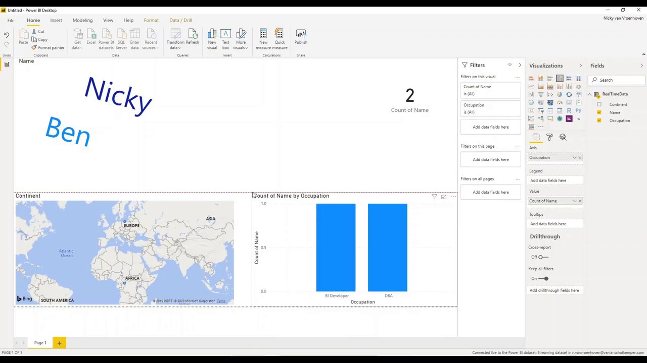 How To: Create a Power BI Report from a streaming dataset