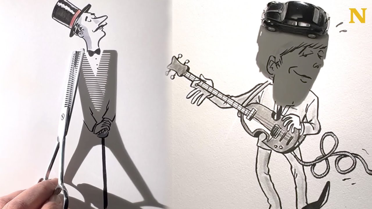This artist transforms shadows into imaginative illustrations 🗿