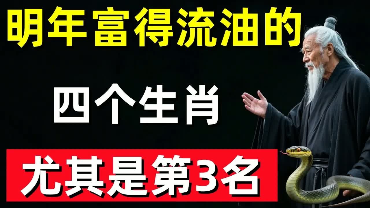 明年富得流油的四个生肖，尤其第3名，能賺一千萬，正財橫財一起進你家！#修行思維 #修行 #福報 #禪 #道德經 #覺醒 #開悟 #禅修