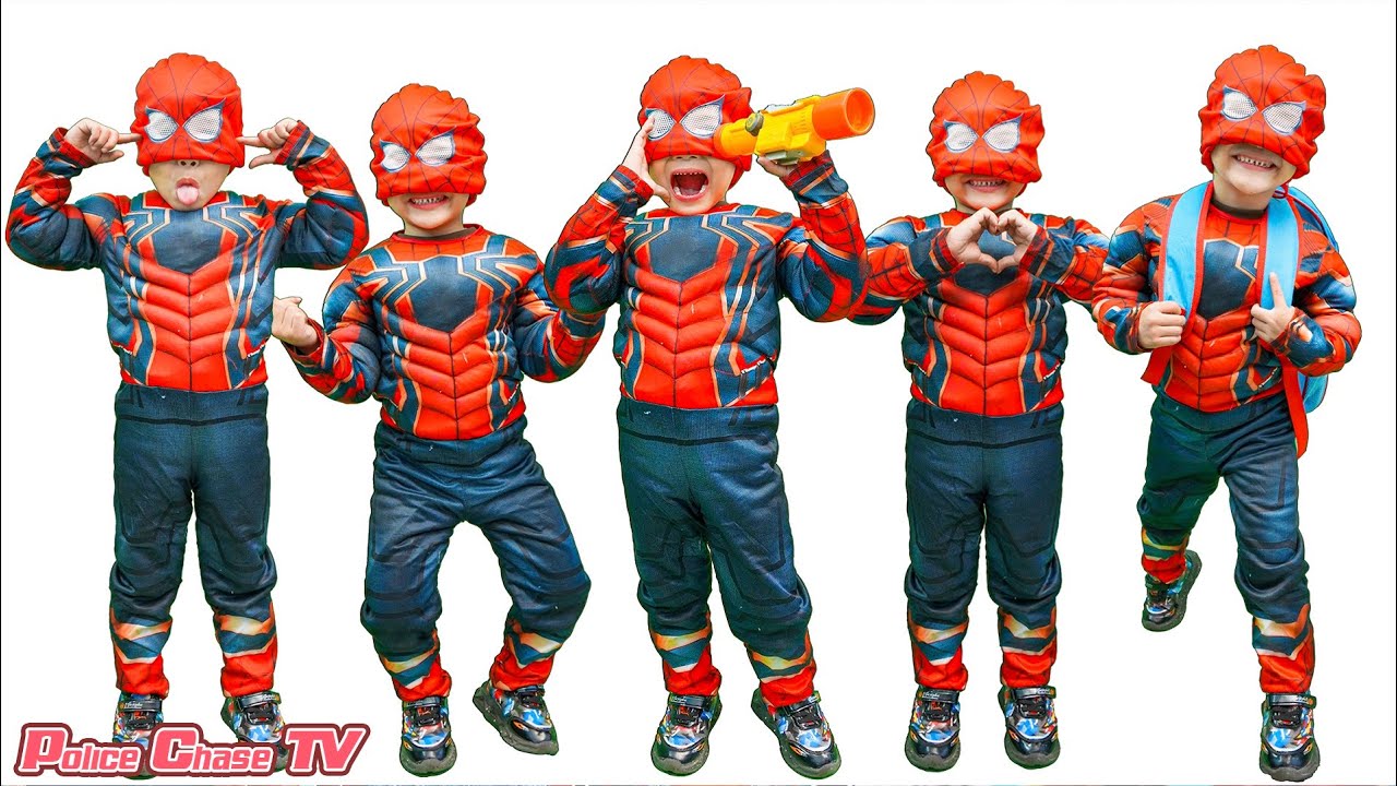 SPIDER MAN vs BAD-GUY TEAM | Rescue KID SPIDERMAN from JOKER ( All Action Movie ) - Police Chase TV