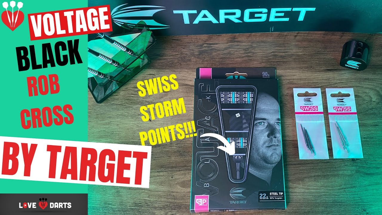 LoveDarts - Target mini Launch - Voltage Black - 22g. WITH SWISS STORM POINTS!!!