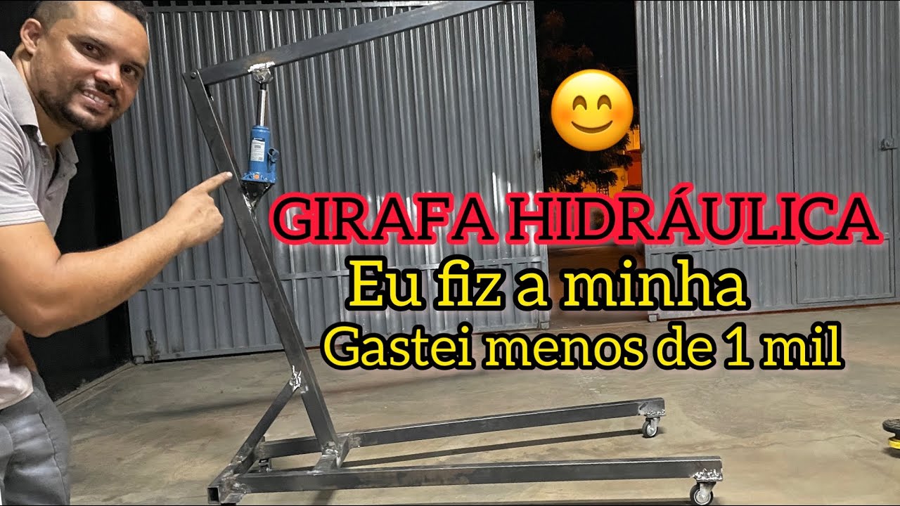 COMO FAZER UMA GIRAFA HIDRÁULICA GASTANDO POUCO DINHEIRO!
