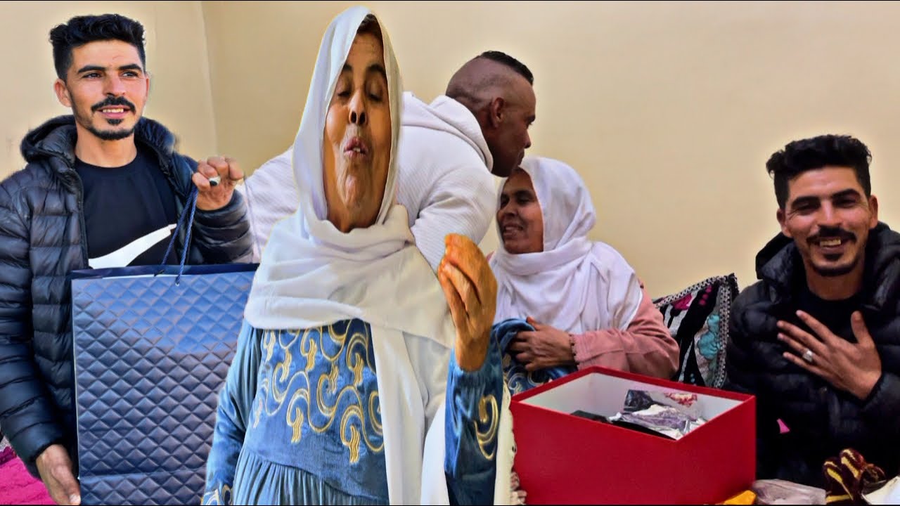 في البادية/خالتي مقداتها فرحة بالهدية🎁لي جبت ليها🥹ضياف جداد معانة لموت ضحك😂اجيو تشوفو دار خالتي😍