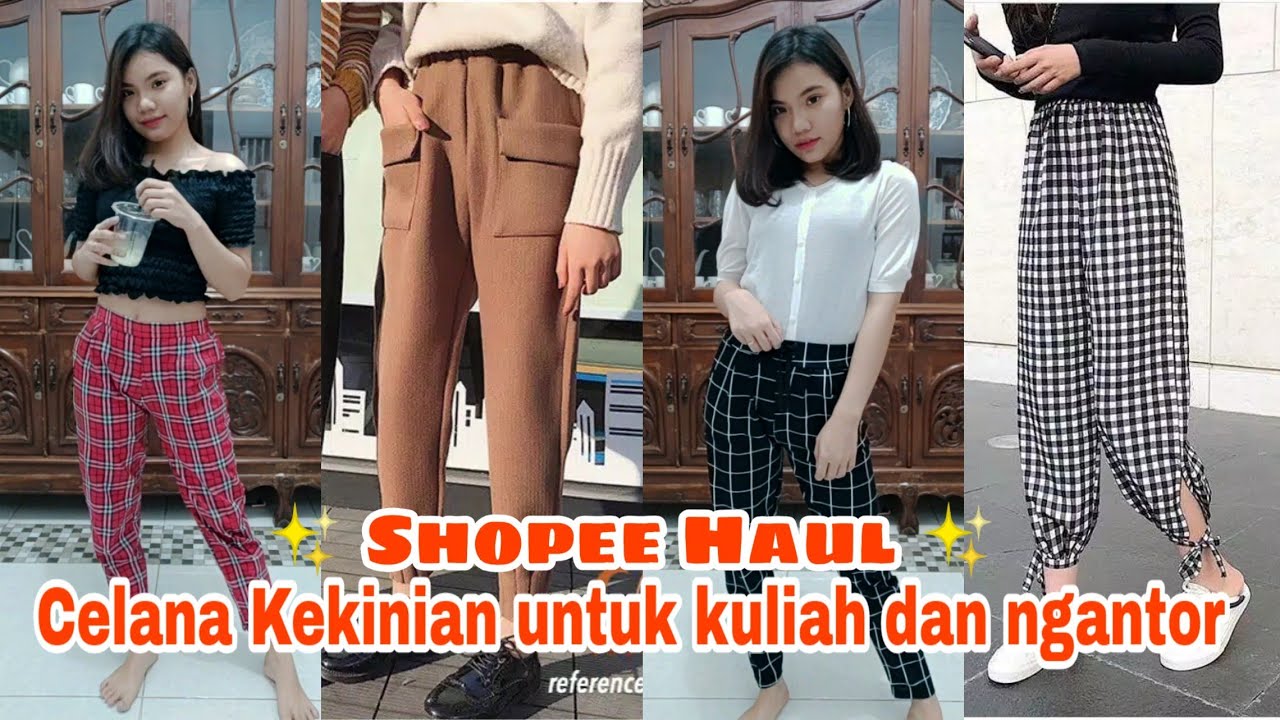 SHOPEE HAUL celana Korean Style serba 30Rb | Aku Itin