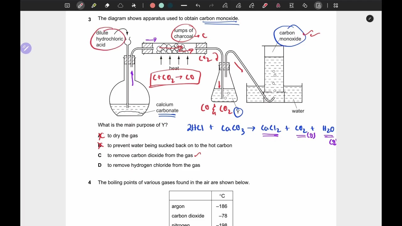 O level Chemistry (5070) Paper 1 Solution (Mock 3)