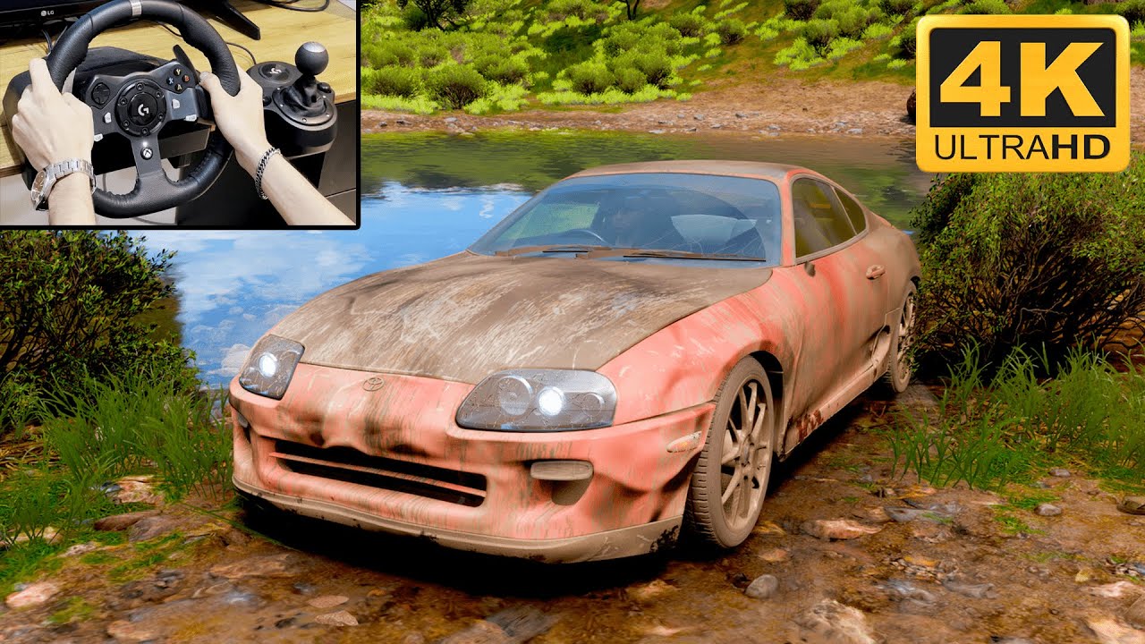Rebuilding Toyota Supra in Forza Horizon 5 | Steering wheel gameplay