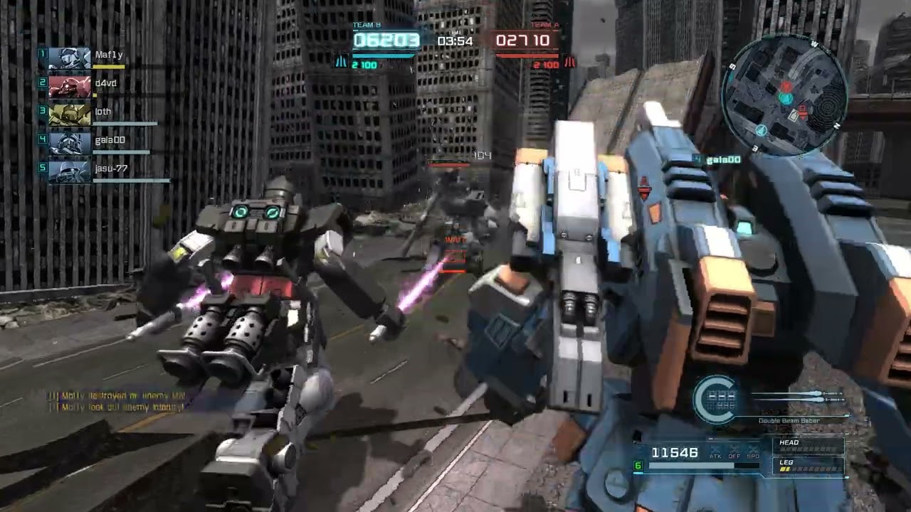 Gundam Battle Operation 2 ( PC - Steam ) - Having fun with the High Boost GM on the City Ruins.