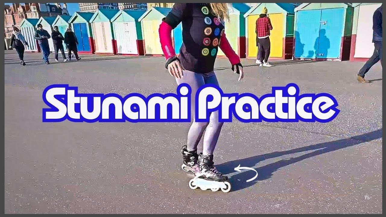 Wizard skating, Asha shares her first Tsunami (cross footed transitions) practice on @nnskates 4x90