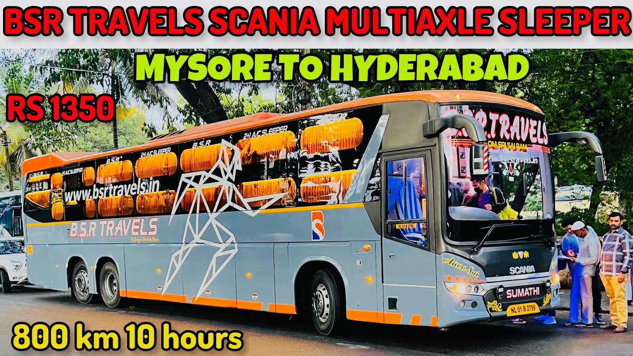 MYSORE TO HYDERABAD BSR TRAVELS SCANIA SLEEPER | ROBOT BUS | #trending   #malayalam