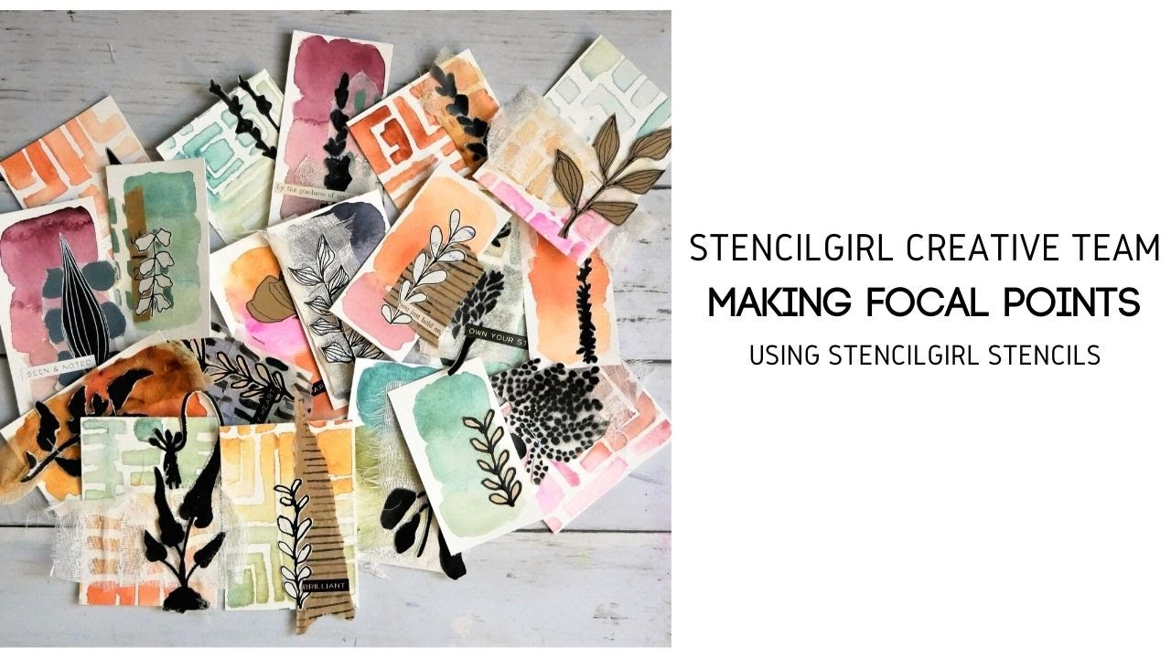 Making Focal Points for Journal Pages - StencilGirl Creative Team Video
