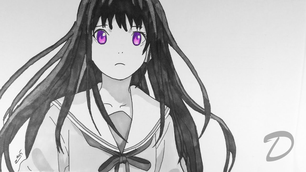 Speed drawing of Hiyori IKI - Noragami