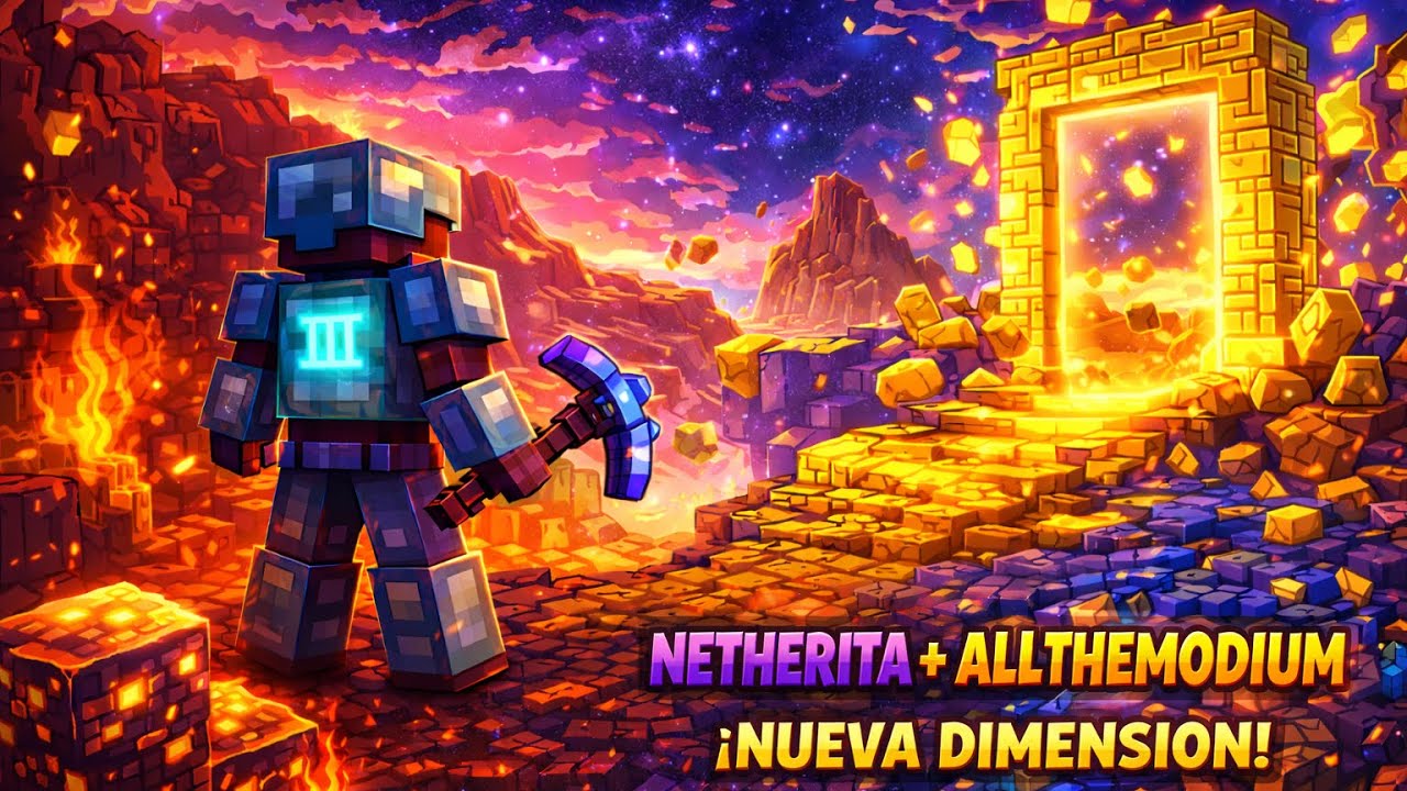 Infinity Legacy 2 | ¡NETHERITA + ALLTHEMODIUM y VIAJE a la NUEVA DIMENSIÓN! 🔥⛏️ Cap 8