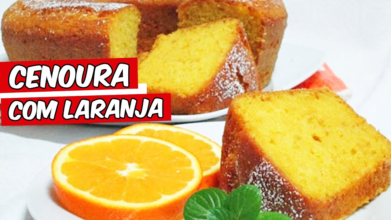 Bolo de cenoura com laranja de liquidificador rapido  #bolodecenoura