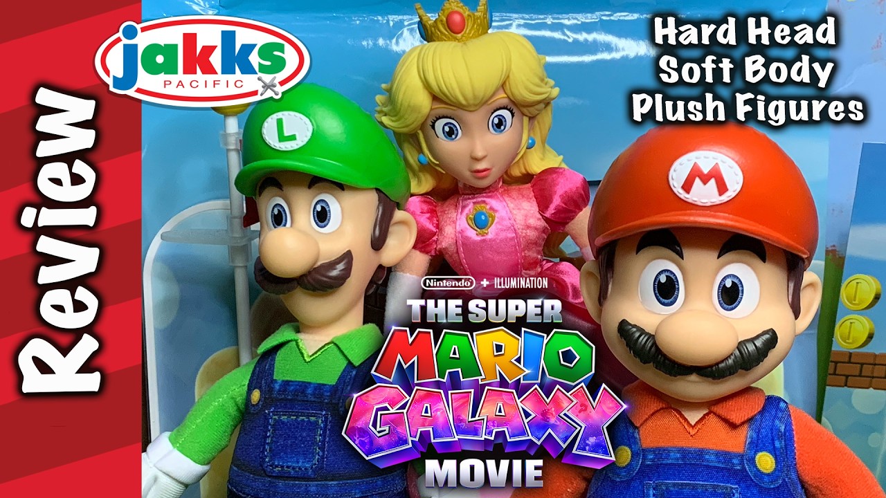 Hard Head, Soft Body Mario, Luigi & Peach Figures-Super Mario Galaxy Movie