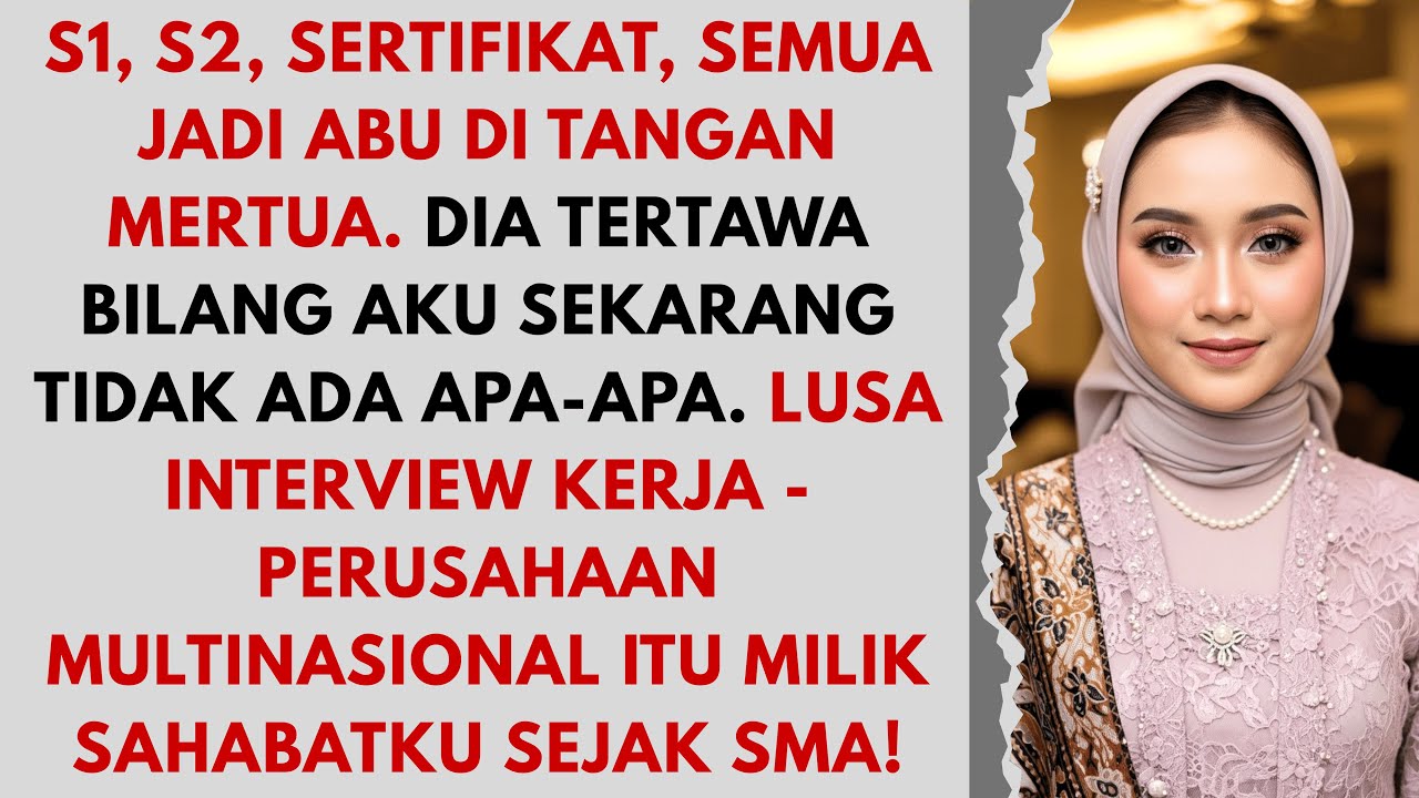 Mertua bakar semua ijazahku di depan keluarga besar - tidak tahu aku punya copy di bank...