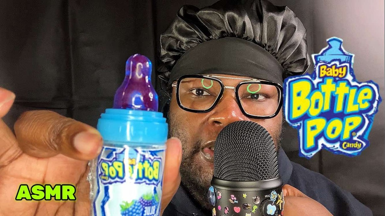 Baby Bottle Pop Eating Sounds | Sticky & Sweet! Whispered Commentary ASMR