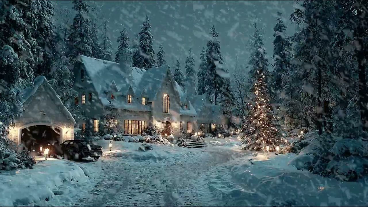 Strong Winter Winds At A Lonely Cabin In The Snow For Calm Focus And Night Sleep