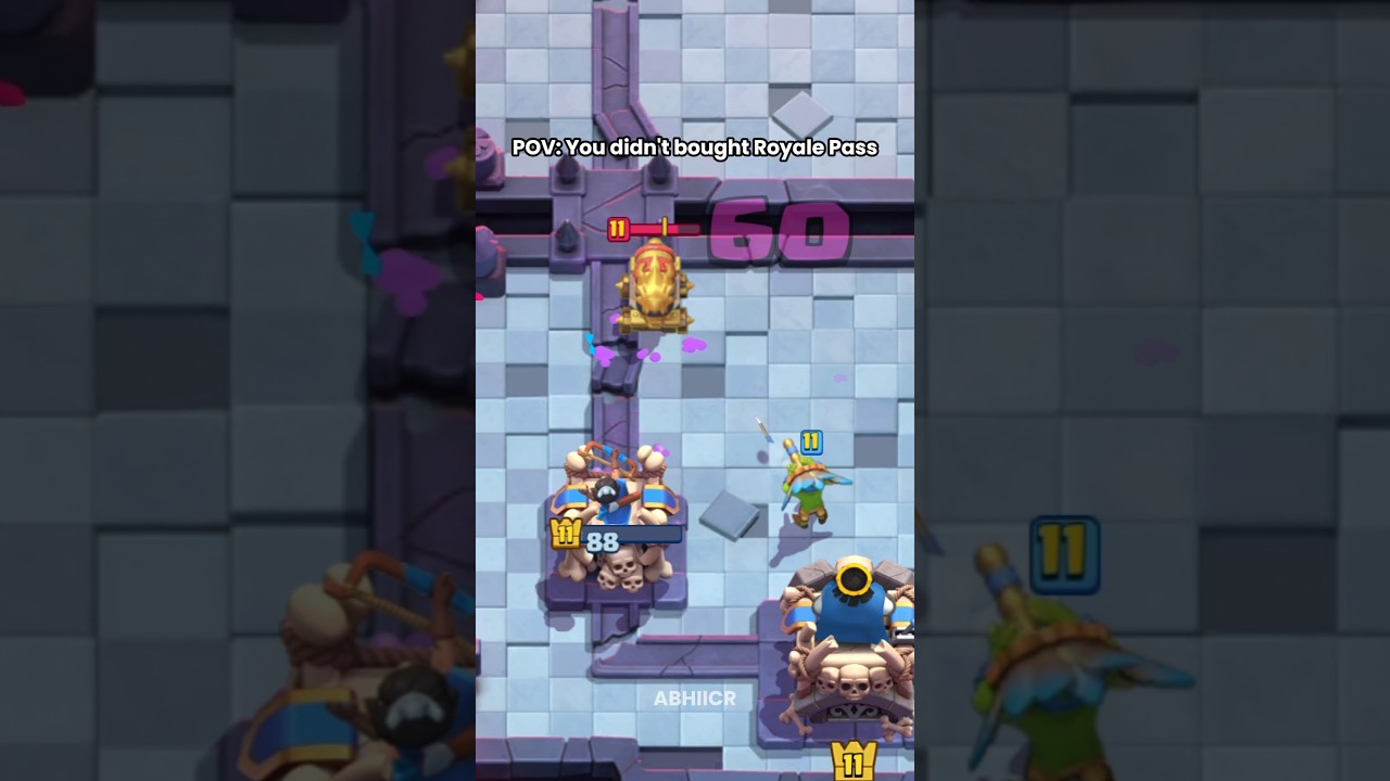 POV: You didn't bought Royale Pass 😭 #clashroyale