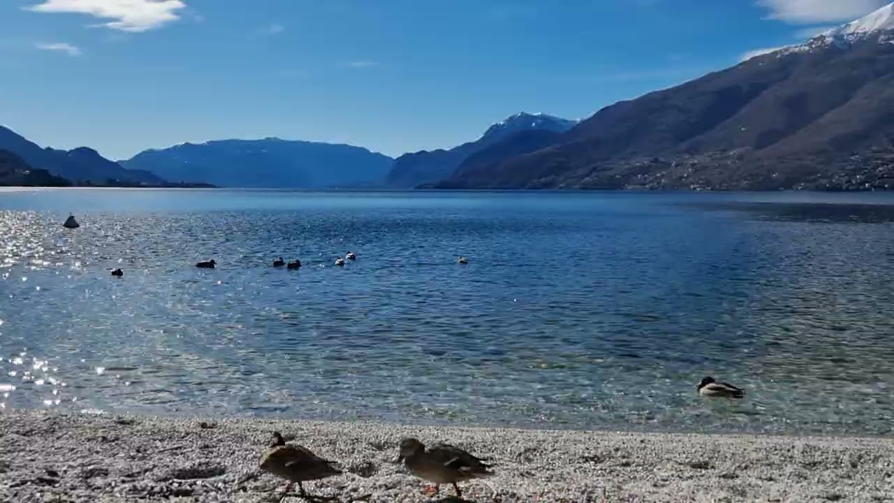 In spiaggia al lago