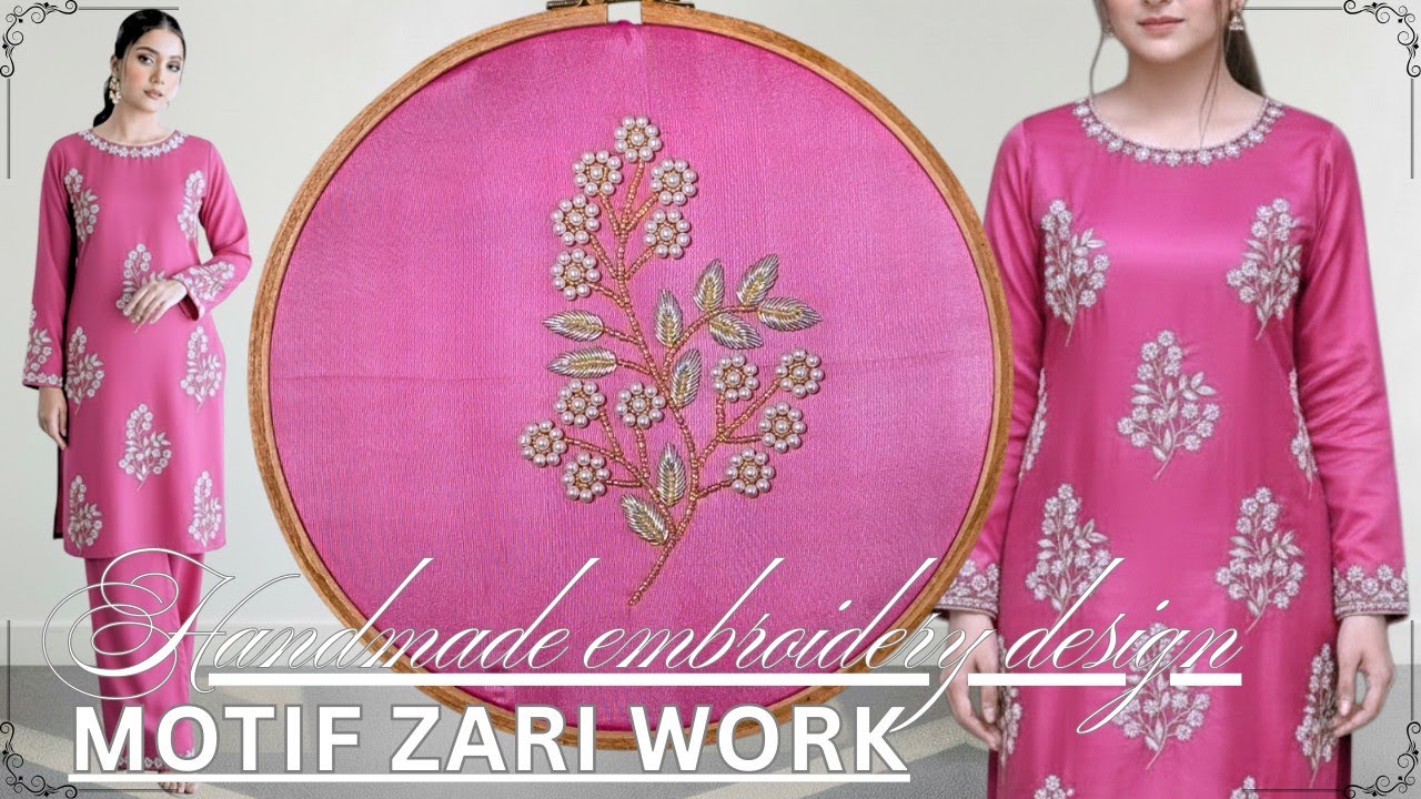 Latest hand embroidery ✨ motif pattern ❤ #diy #viral #trending #fashion #design #embroidery #latest 