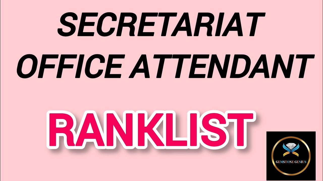 |PSC RANKLIST - SECRETARIAT OFFICE ATTENDANT EXAM|Gemstone Genius~PSC Talks| 