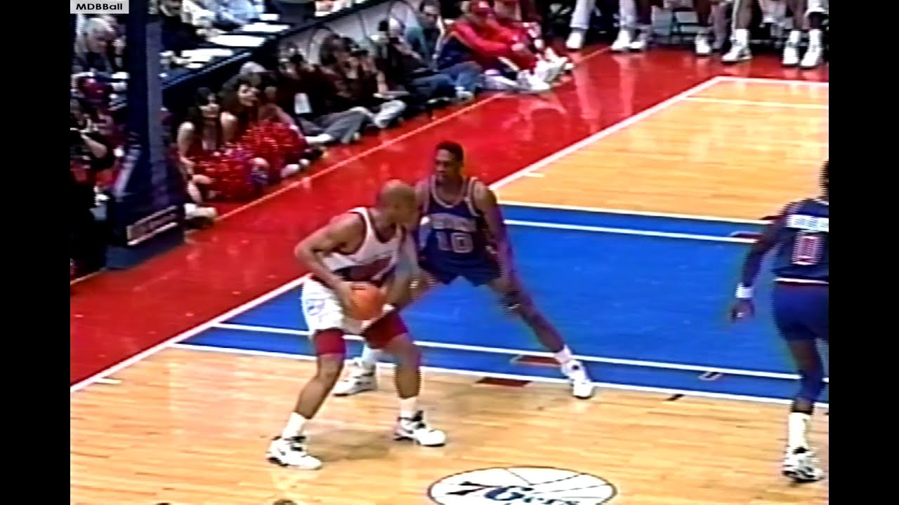 NBA On NBC - Dennis Rodman & Charles Barkley Highlights Pistons @ Sixers February 1992