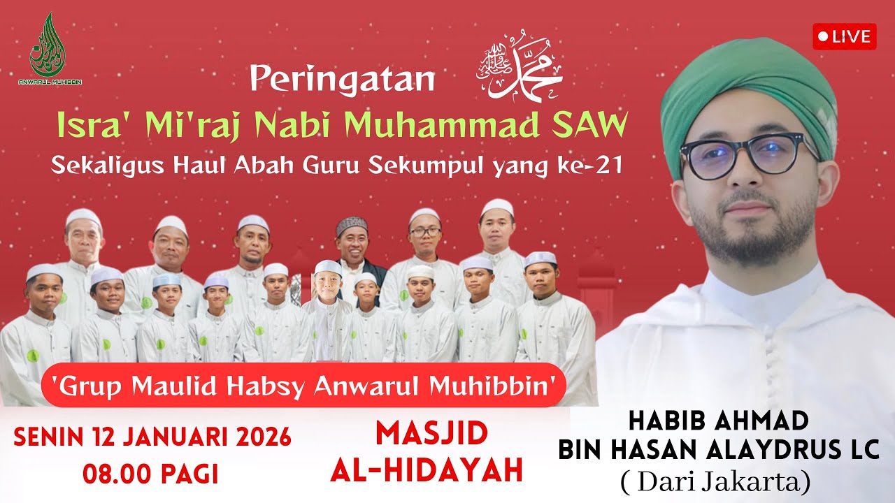 🔴LIVE PERINGATAN ISRA' MI'RAJ NABI MUHAMMAD SAW - Senin,12-01-26