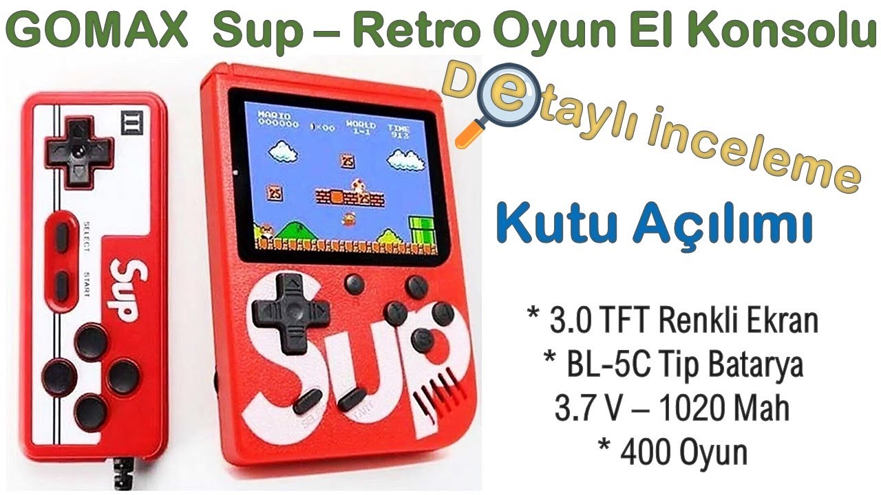 Gomax Sup Retro Oyun El Konsolu Kutu Açılımı & İnceleme