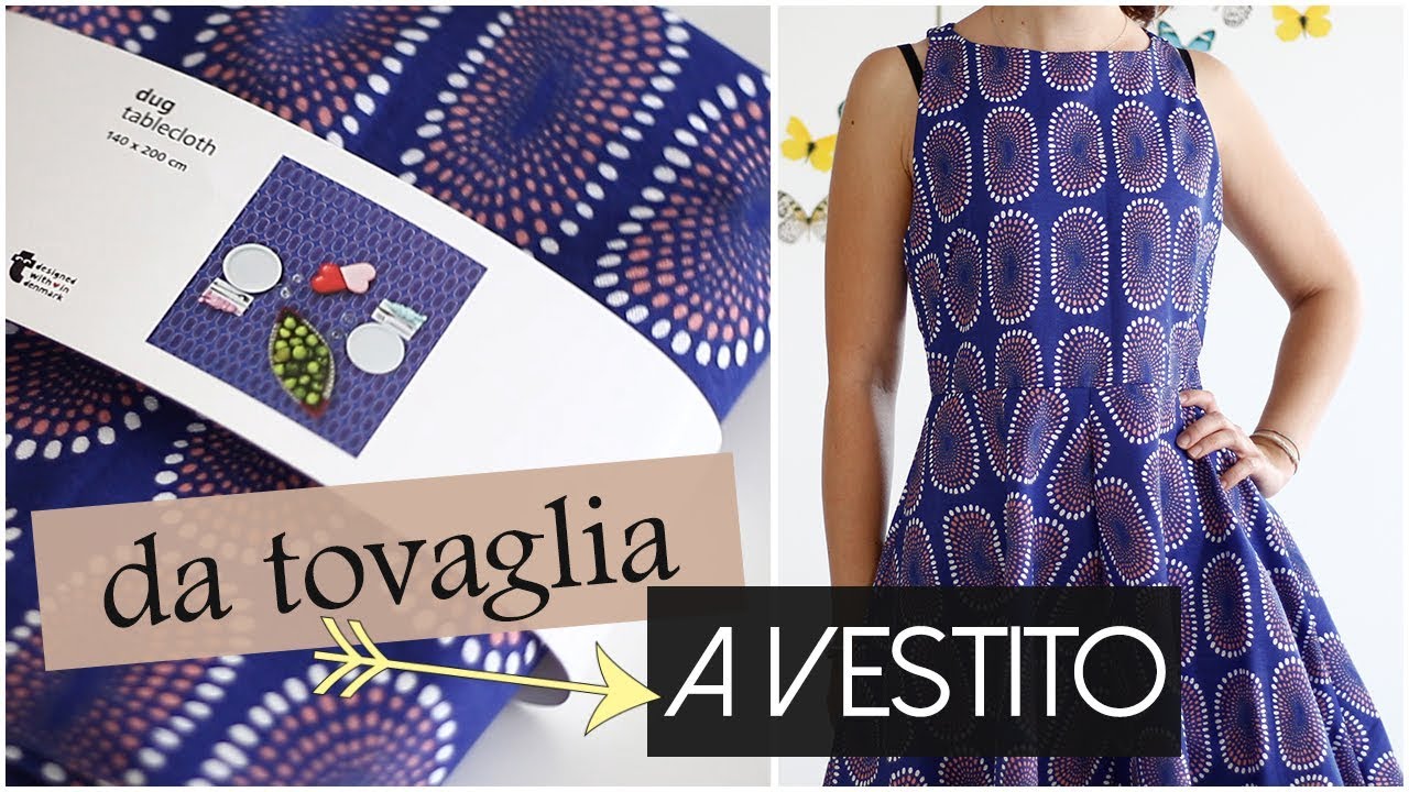 Refashion: da tovaglia a vestito | DIY cucito cartamodello Burda Luglio 2017 | Un punto alla volta